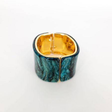 Brățară lată turcoaz cu efect perlat – elegantă și versatilă [3]