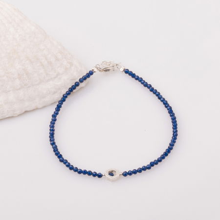 Brățari Argint - Bratara subtire din cubic zirconia si piesa din argint