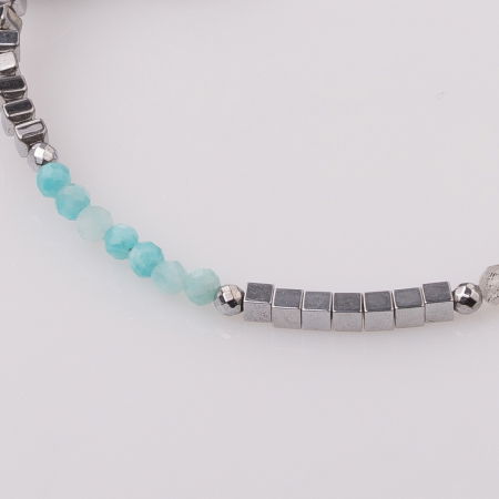 Bratara subtire din hematit cu lapis lazuli [1]