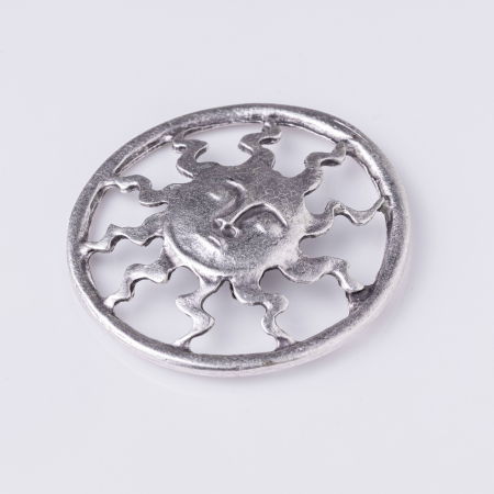 Brosa din ZAMAC sub forma de soare stralucitor in cerc [2]
