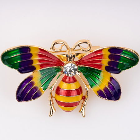 Broșe - Brosa metalica bondar multicolor