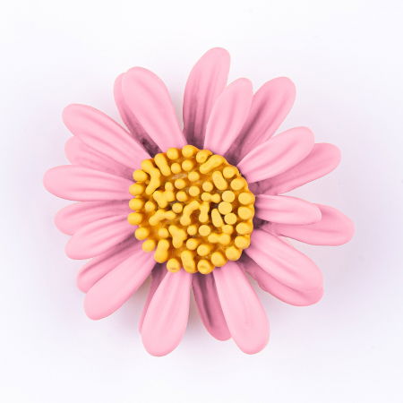 Promoții Accesorii & Bijuterii - Brosa metalica floricica cu petale vopsite roz