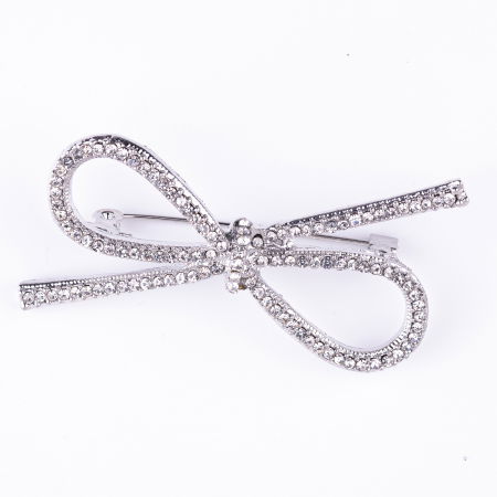 PROMOȚII - Brosa metalica fundita subtire cu pietre argintii