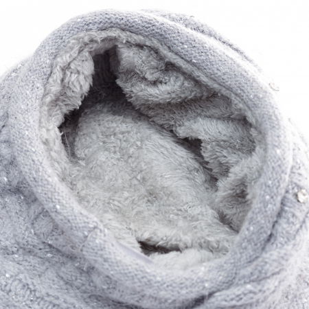 Caciula bleumarin cu fir din lurex si decoratiune strasuri, captusita in interior cu blanita sintetica [2]