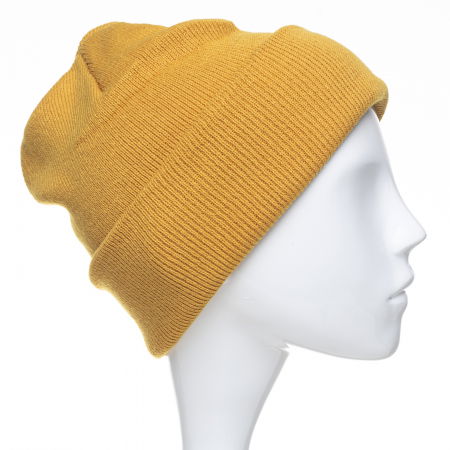 ACCESORII DAMĂ - Caciula model clasic tricotat, dublata in interior, galben mustar