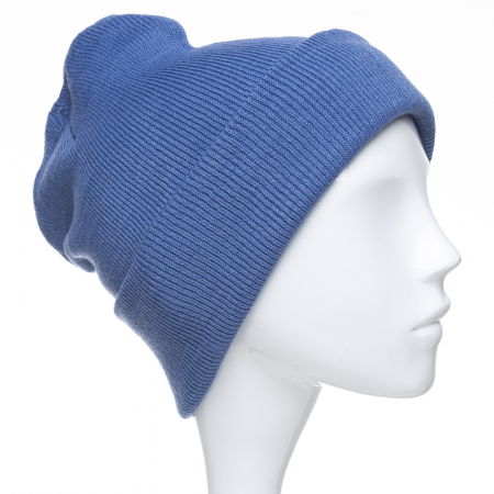 ACCESORII DAMĂ - Caciula model clasic tricotat, dublata in interior, albastru jeans