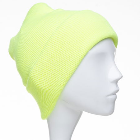 ACCESORII DAMĂ - Caciula unisex model clasic tricotat, dublata in interior, galben lime