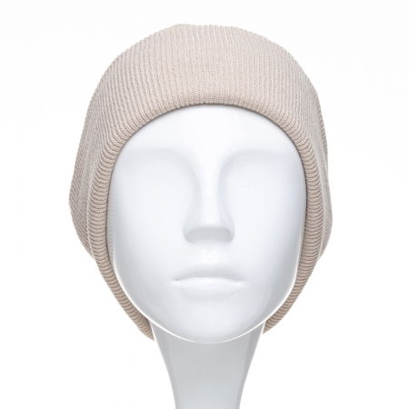 Caciula unisex model clasic tricotat, dublata in interior, bej [1]