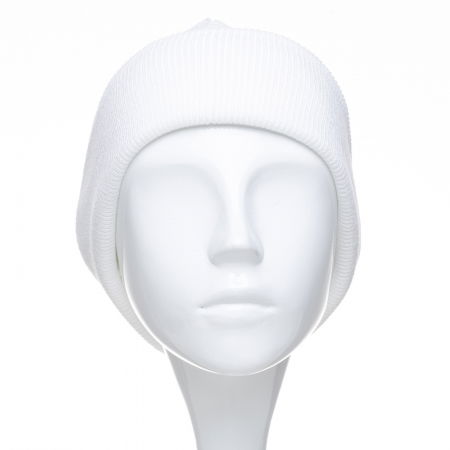 Caciula unisex model clasic tricotat, dublata in interior, alba [1]