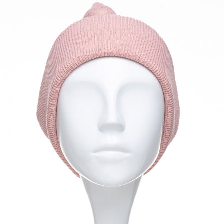 Caciula unisex model clasic tricotat, dublata in interior, roz prafuit [1]