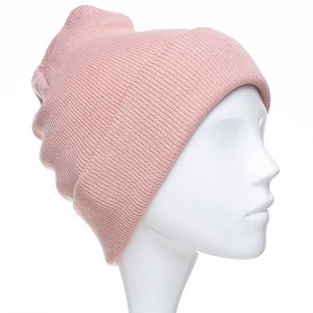 ACCESORII DAMĂ - Caciula unisex model clasic tricotat, dublata in interior, roz prafuit