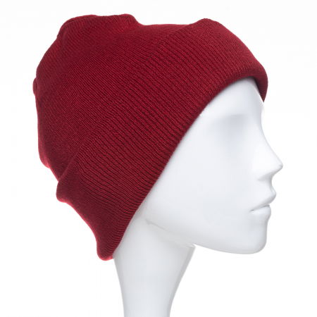 Căciuli - Caciula unisex model clasic tricotat, dublata in interior, rosu inchis