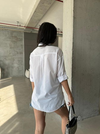 Camasa alba din bumbac broderie alba [3]