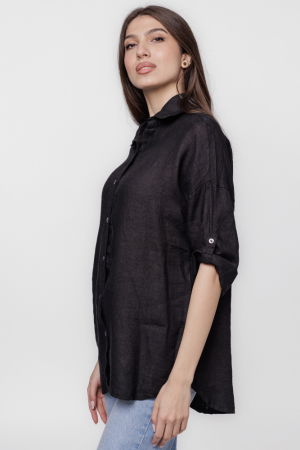 Camasa neagra lejera, din in cu dantela pe spate [1]