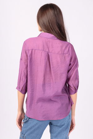 Camasa mov, subtire, cu guler clasic [2]