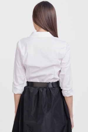 Camasa alba cambrata, cu guler clasic [2]