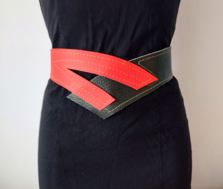 Curele & Centuri - Centură multicoloră din piele naturală, unicat