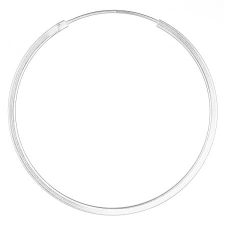 BIJUTERII - Cercei Creole din argint 925, cu sectiune patrata si diametru de 4 cm