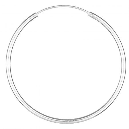 BIJUTERII - Cercei Creole din argint 925, cu sectiune rotunda si diametru de 4.5 cm