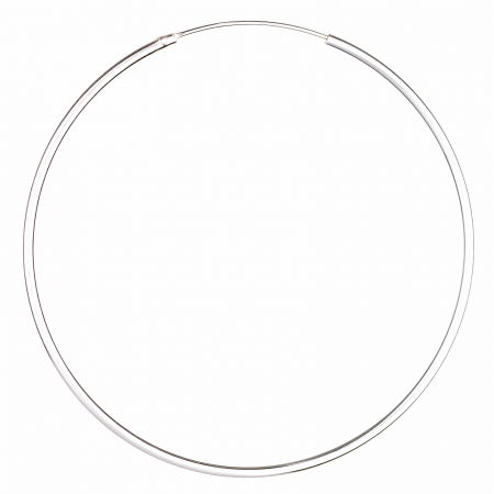 Cercei din Argint - Cercei Creole mari din argint 925, cu sectiune rotunda si diametru de 5 cm