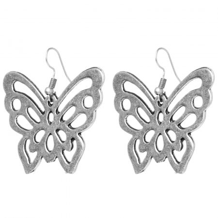 Cercei fluture mare din zamac [2]