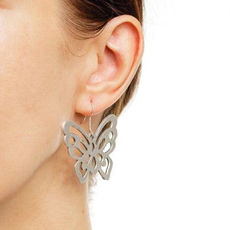 Cercei fluture mare din zamac [1]