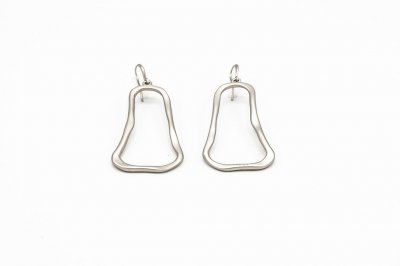 Cercei din ZAMAC rodiat cu forma de clopotel stilizat [2]