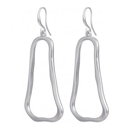 Cercei din ZAMAC rodiat cu forma de clopotel stilizat [1]