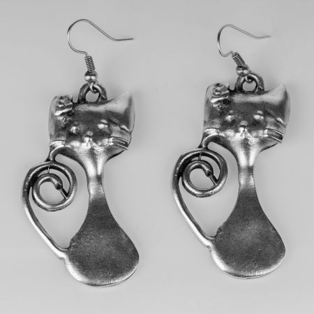Cercei - Cercei din zamac cu forma de pisici