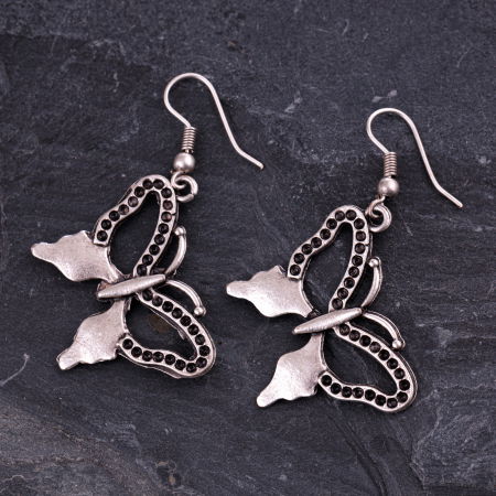 Cercei - Cercei fluturas din zamac