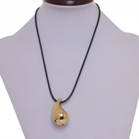 Colier reglabil in forma de picatura din otel inoxidabil auriu, model gen botega venetta [1]