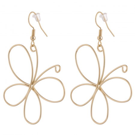 Cercei - Cercei in forma de fluture din otel inoxidabil auriu