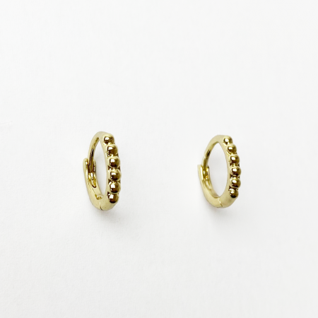 Cercei - Cercei metal inoxidabil placati cu aur, tortite cu sectiune rotunda