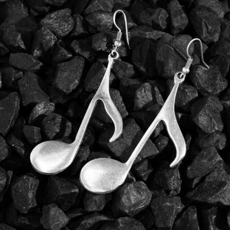 Cercei - Cercei nota muzicala din zamac cu aspect lucrat manual