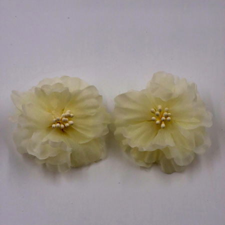 Cercei statement floare din voal alb [2]