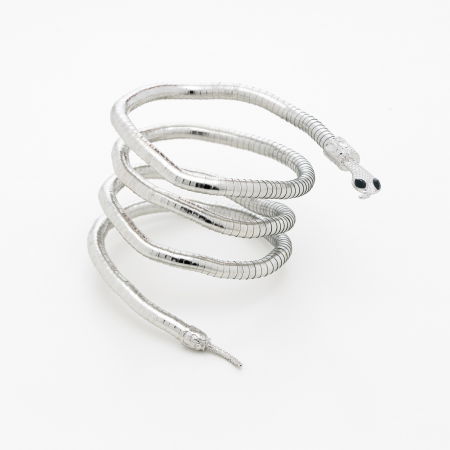 Colier argintiu si bratara din metal modelabil sub forma de sarpe [2]