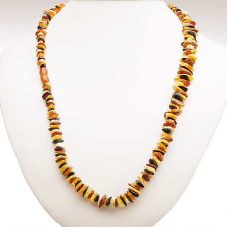 Coliere & Lanțuri Argint - Colier din chihlimbar natural neregulat mix de culori