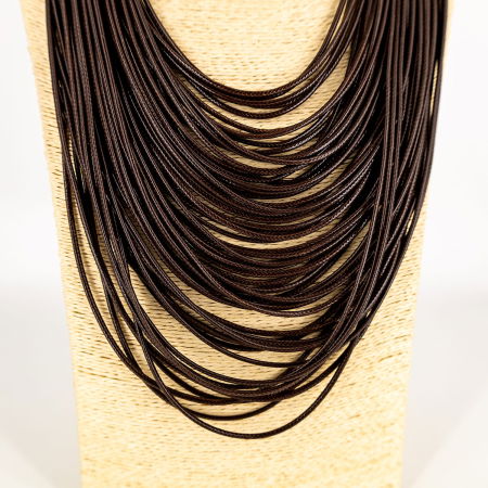 Colier lung multișir maro – design fluid, elegant [1]