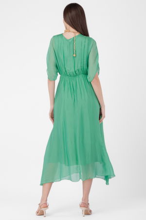 Colier metalic auriu cu bulgari sub forma de gheme din sarma [4]