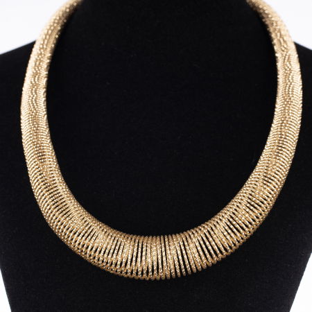 Coliere & Lanțuri - Colier flexibil sub forma de arc din metal auriu