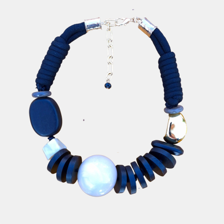 NOU IN SHOPIKA - Colier statement geometric cu element central supradimensionat – design modern