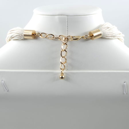 Colier statement marin turcoaz cu scoici naturale si stea de mare aurie – design resort [6]