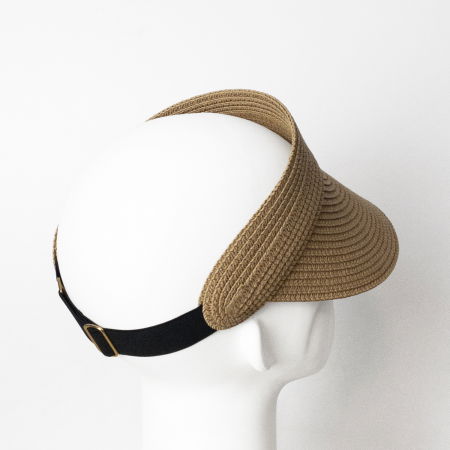 Cozoroc flexibil de paie impletite si reglabil la spate, bej inchis [1]