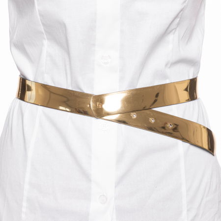 Curele & Centuri - Curea flexibila aurie 3 cm