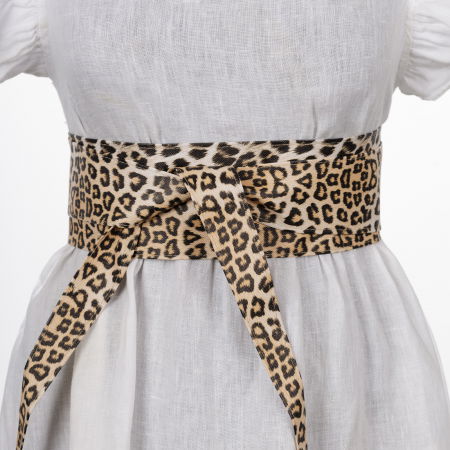 ACCESORII DAMĂ - Curea lata petrecuta din piele ecologica, animal print