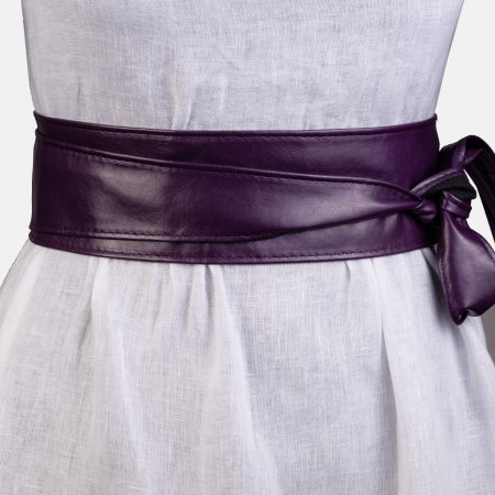 Curele & Centuri - Curea lata petrecuta mov din piele ecologica