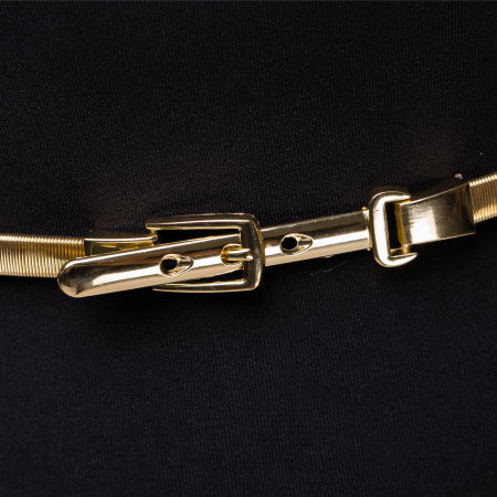 Curea metalica catarama 3 gauri aurie [1]