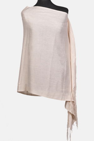 Esarfa dreptunghiulara bej din material gros tip cashmere