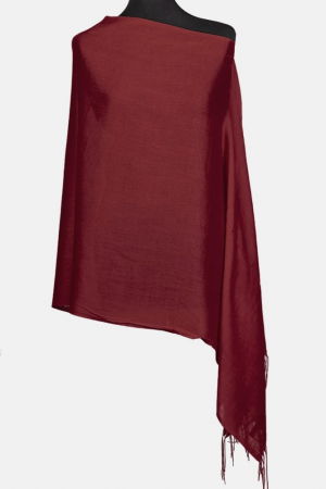 Eșarfe tip Cashmere - Esarfa visinie din cashmere subtire dreptunghiulara