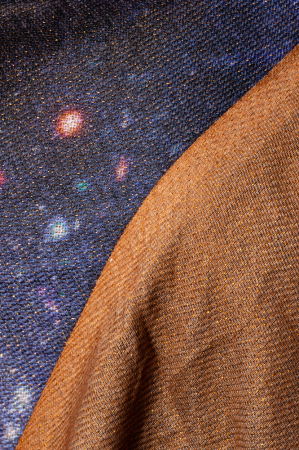 Esarfa cashmere cu fir din lurex, nuante de indigo Galaxy [1]